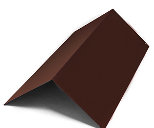Конек крыши, длина 3 м, Порошковое покрытие, RAL 8017 (Шоколадно-коричневый)