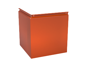 Угловая кассета 795х530 закрытого типа, толщина 0,7 мм, RAL 2004 (Чистый оранжевый)