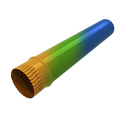 Труба водосточная 90 мм, Порошковое покрытие, длина 0.6 м., все остальные цвета каталога RAL, кроме металлизированных и флуоресцентных
