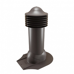 Труба вентиляционная для мягкой кровли при монтаже утепленная d=125-650 Viotto серо-коричневый (RAL 8019)