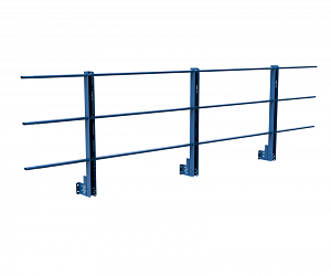 Ограждение кровли "РОЛЛЕД+" парапетное сборное ОЦ H=900 L=3000мм с 1-ой доп. трубой ГОСТ 53254-2009