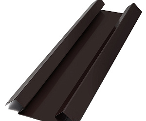 Угол внутренний сложный, 2.5м, Порошковое покрытие, RAL 8019 (Серо-коричневый)