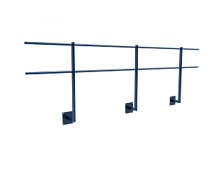 Ограждение кровли ROLLED парапетное сварное угловое H=900мм L=3000мм с 2-я трубами