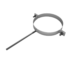 Крепление водосточных труб усиленное, шпилька, диаметр 200 мм, RAL 7004 (Сигнальный серый)