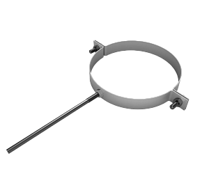 Крепление водосточных труб усиленное, шпилька, диаметр 200 мм, RAL 7004 (Сигнальный серый)