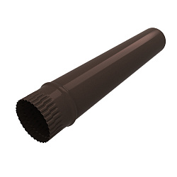 Труба водосточная, диаметр 130 мм, Порошковое покрытие, длина 0.6 м., RAL 8019 (Серо-коричневый)