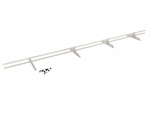 Снегозадержатель Трубчатый 25х2.0мм L=3000мм (4 Опоры) Zn RAL 9002