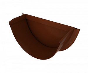Заглушка желоба, диаметр 130 мм, Порошковое покрытие, RAL 8017 (Шоколадно-коричневый)