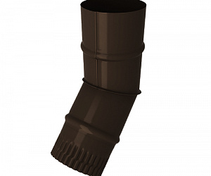 Колено водостока, диаметр 90 мм, Порошковое покрытие, RAL 8019 (Серо-коричневый)