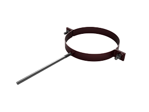Крепление водосточных труб усиленное, шпилька, диаметр 125 мм, RAL 3005 (Винно-красный)