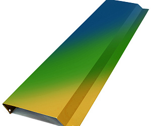 Отлив для цоколя фундамента, длина 3 м, Порошковое покрытие, все остальные цвета каталога RAL, кроме металлизированных и флуоресцентных