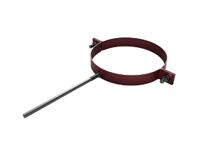 Крепление водосточных труб усиленное, шпилька, диаметр 125 мм, RAL 3011 (Коричнево-красный)