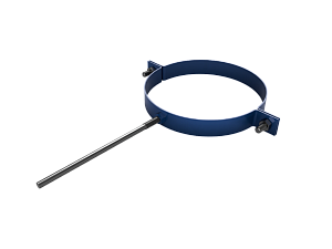 Крепление водосточных труб усиленное, шпилька, диаметр 180 мм, RAL 5005 (Сигнально синий)
