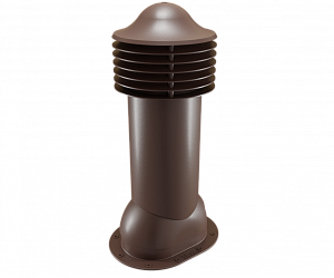 Труба вентиляционная для готовой мягкой и фальцевой кровли неутепленная d=150-650 Viotto коричневый (RAL 8017)