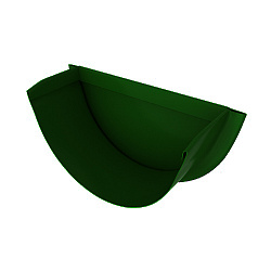 Заглушка желоба, диаметр 130 мм, Порошковое покрытие, RAL 6005 (Зеленый мох)
