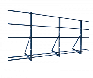 Ограждение ROLLED на Фальцевую кровлю Эконом H=1200мм L=3000мм со снегозадержанием с 1-ой доп. трубой