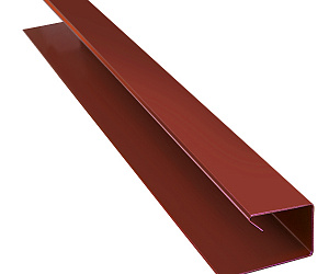 Планка завершающая, длина 1.25 м, Порошковое покрытие, RAL 3011 (Коричнево-красный) 