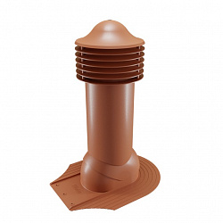 Труба вентиляционная для мягкой кровли при монтаже утепленная d=125-650 Viotto медно-коричневый (RAL 8004)