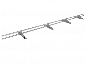 Снегозадержатель Трубчатый на Фальц 25х2.0мм L=3000мм (4 Опоры) Zn RAL 7004