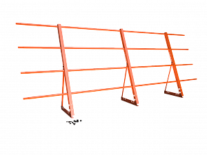 Ограждение кровли H=1200мм L=3000мм Оптимальное RAL 3003 (3 Трубы)