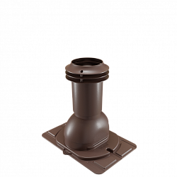 Выход вентиляции канализации с универсальным проходным элементом Viotto коричневый (RAL 8017)