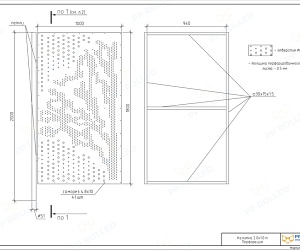 Калитка строительной площадки ROLLED Дерово 2,0х1,0