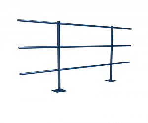 Ограждение кровли ROLLED парапетное сварное H=900мм L=2000мм с 3-я трубами