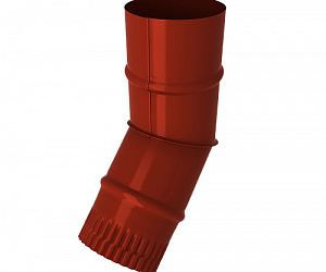 Колено водостока, диаметр 130 мм, Порошковое покрытие, RAL 3011 (Коричнево-красный) 