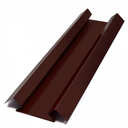 Угол внутренний сложный, 1.25м, Полимерное покрытие, RAL 8017 (Шоколадно-коричневый)