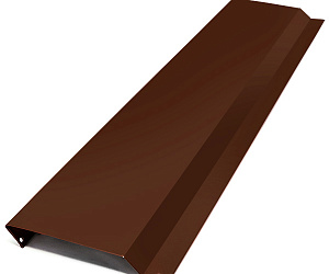 Отлив для цоколя фундамента, длина 2.5 м, Порошковое покрытие, RAL 8017 (Шоколадно-коричневый)