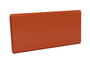 Фасадная кассета 1160х530 открытого типа, толщина 1,2 мм, RAL 2004 (Чистый оранжевый)
