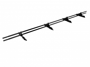 Снегозадержатель Трубчатый на Фальц 25х1.5мм L=3000мм (4 Опоры) Zn RAL 9005