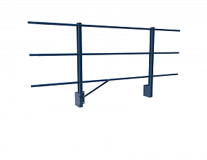 Ограждение кровли ROLLED парапетное сборное ХК H=900мм L=2000мм с 3-я трубами