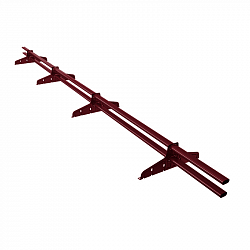 Снегозадержатель трубчатый Русский Рубеж для кровли из металлочерепицы L=1000 мм, (4 опоры) RAL 3005 (Красный)