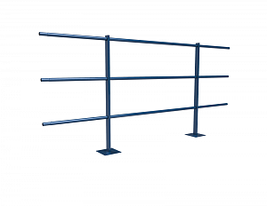 Ограждение кровли ROLLED парапетное сварное H=900мм L=2000мм с 3-я трубами