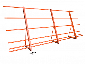 Ограждение кровли со снегозадержанием H=1200мм L=3000мм Zn RAL 3003 (5 Труб)