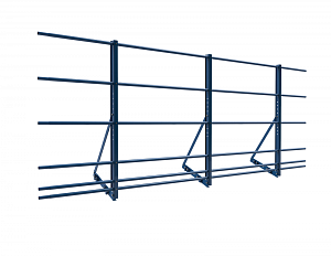 Ограждение ROLLED на Фальцевую кровлю Эконом H=1200мм L=3000мм со снегозадержанием с 2-я доп. трубами
