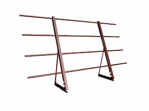 Ограждение кровли на Фальц H=1200мм L=2000мм Эконом RAL 3009 (3 Трубы)