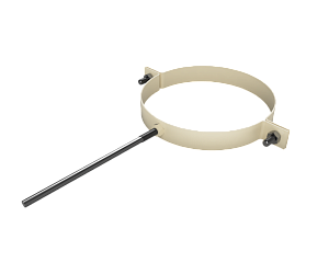 Крепление водосточных труб усиленное, шпилька, диаметр 120 мм, RAL 1015 (Светлая слоновая кость)