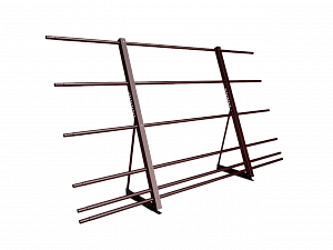 Ограждение кровли со снегозадержанием на Фальц H=1200мм L=2000мм Эконом RAL 3005 (5 Труб)