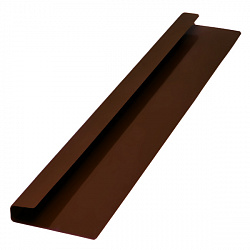 Джи-профиль, длина 1.25 м, Полимерное покрытие, RAL 8017 (Шоколадно-коричневый)