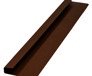 Джи-профиль, длина 1.25 м, Полимерное покрытие, RAL 8017 (Шоколадно-коричневый)