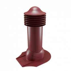 Труба вентиляционная для мягкой кровли при монтаже утепленная d=150-650 Viotto красный (RAL 3005)