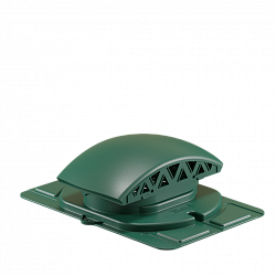 Кровельный вентиль (черепаха) с универсальным проходным элементом Viotto зеленый (RAL 6005)