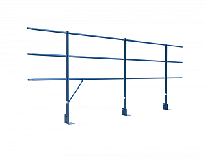 Ограждение DECO парапетное сборное ZN H=1200мм L=3000мм с 1-ой доп. трубой (ТУ)