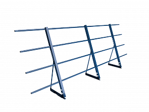 Ограждение кровли на Фальц H=1200мм L=3000мм Эконом RAL 5005 (3 Трубы)