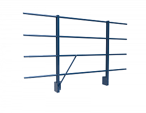 Ограждение кровли ROLLED парапетное сборное ХК H=1200мм L=2000мм с 4-я трубами