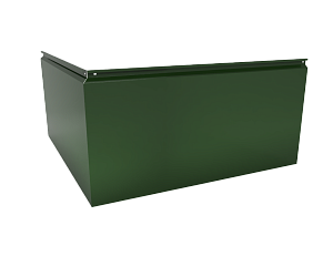 Угловая кассета 1740х530 закрытого типа, толщина 1,2 мм, RAL 6002 (Лиственно-зеленый)