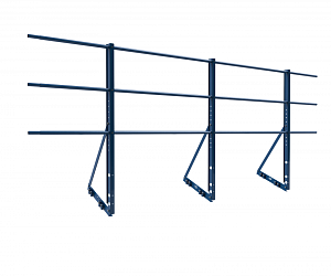 Ограждение ROLLED на Фальцевую кровлю Эконом H=1200мм L=3000мм с 1-ой доп. трубой