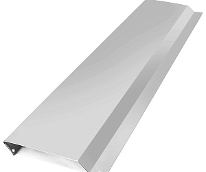 Отлив для цоколя фундамента, длина 3 м, Порошковое покрытие, RAL 9010 (Белый)